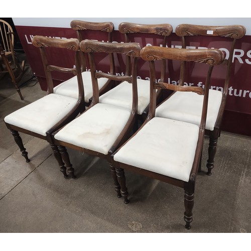 241 - A set of six Regency rosewood dining chairs