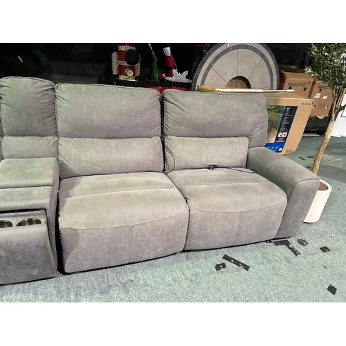 6217 - Gilman Creek reclining fabric sectional corner sofa (damaged) Original RRP £1999.99 + VAT (349-18) *... 