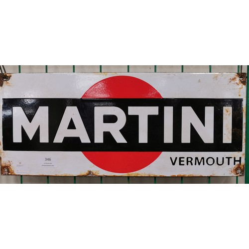 346 - A Martini Vermouth enamelled metal advertising sign