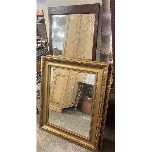 373 - Two gilt framed mirrors and one other