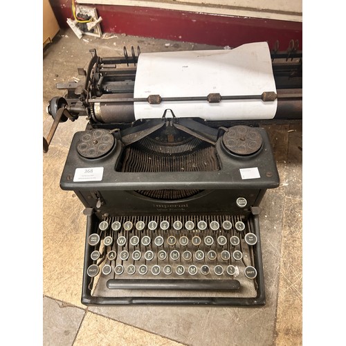 368 - A Vintage Imperial War Finish typewriter