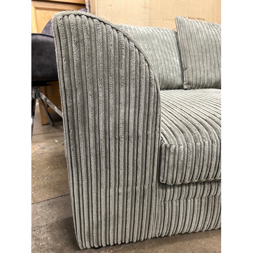 3145 - A grey jumbo cord 2 seater sofa