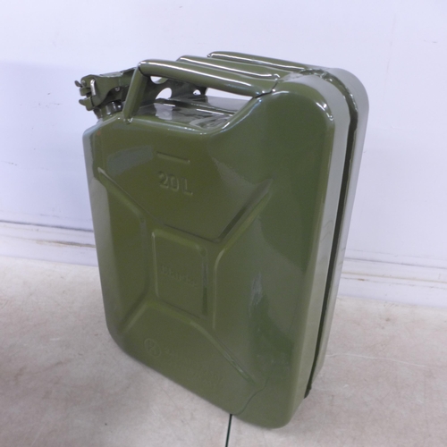 5311 - *VAT* A boxed sample green metal 20l Jerry can