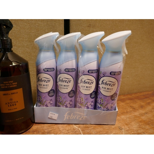 6056 - Four Febreze air misters and Two bottles of Antiga room spray (351-130,148,149) *This lot is subject... 