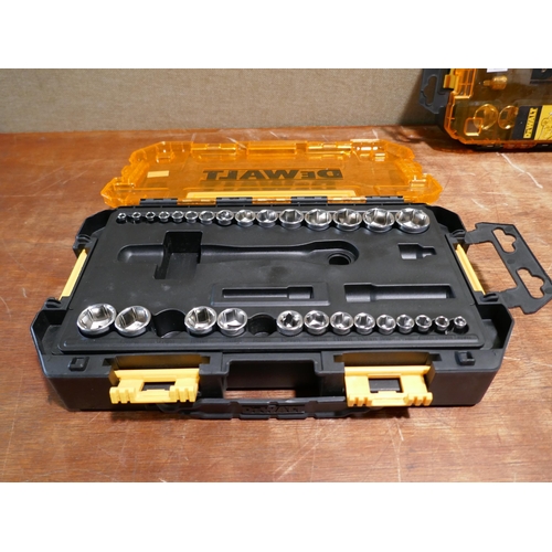 6057 - Two Dewalt small mechanics sets (both incomplete) (350-199,200) *This lot is subject to VAT