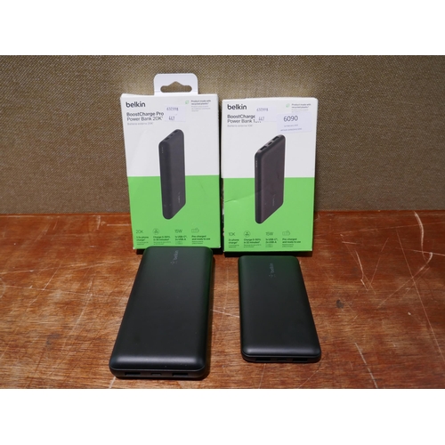 6090 - Two Belkin powerbanks  (351-447) *This lot is subject to VAT