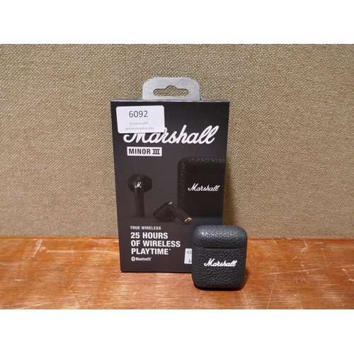 6092 - Marshall Minor wireless earbuds  (351-442) *This lot is subject to VAT