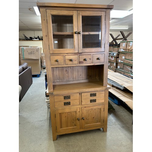 3294 - A pine 6 drawer, 4 door dresser