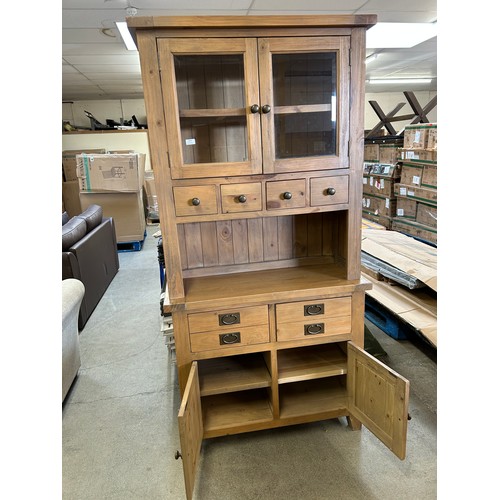 3294 - A pine 6 drawer, 4 door dresser