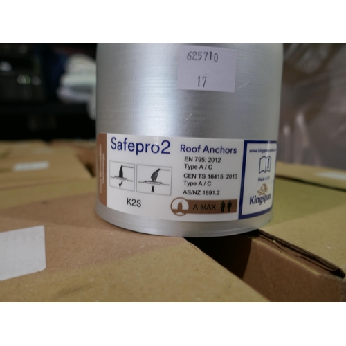 6218 - Pallet of Kingspan SAFFPRO2 KS2 safety anchors (no base plates) *This lot is subject to VAT