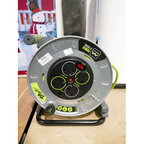 6244 - Masterplug 25m cable reel 4 socket  (351-507) *This lot is subject to VAT