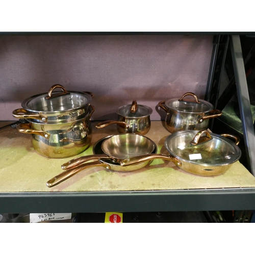 6257 - Berghoff Ouro gold cookware set, Original RRP £316.66 + VAT  (350-196) *This lot is subject to VAT