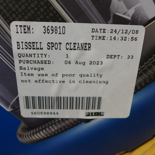 6182 - Bissell spot cleaner, Original RRP £99.99 + VAT (351-493) *This lot is subject to VAT