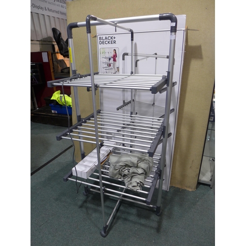 6190 - Black & Decker heated tower airer, Original RRP £99.99 + VAT (351-453) *This lot is subject to VAT
