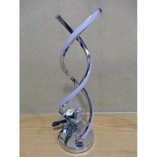 6194 - Three Artika chrome led swirl table lamps (351-428-430) *This lot is subject to VAT