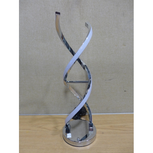 6194 - Three Artika chrome led swirl table lamps (351-428-430) *This lot is subject to VAT