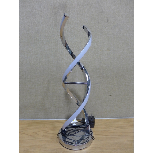 6194 - Three Artika chrome led swirl table lamps (351-428-430) *This lot is subject to VAT