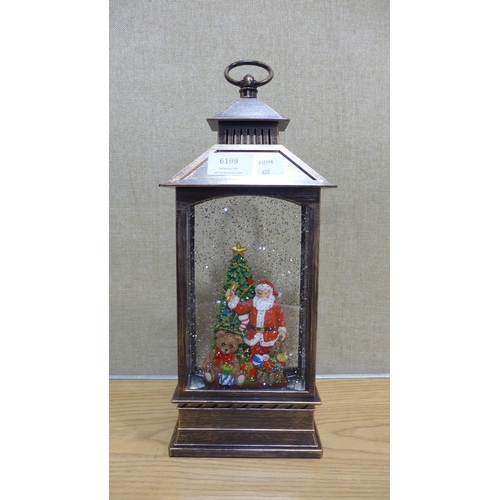 6199 - Holiday scene lantern   (351-670) *This lot is subject to VAT