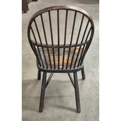 139 - An 18th/19th Century primitive elm and ash Windsor chair