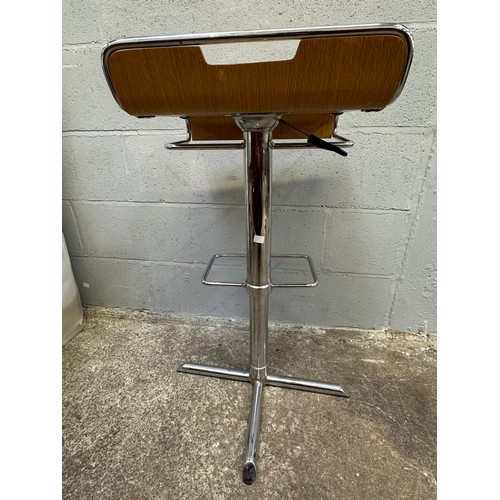 3101A - A set of three chrome and ash bar stools