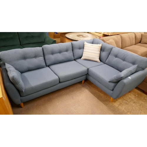 3071 - A SCS Luna left hand facing blue upholstered corner sofa