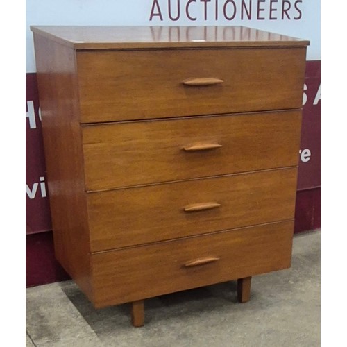 53 - A teak chest of drawers