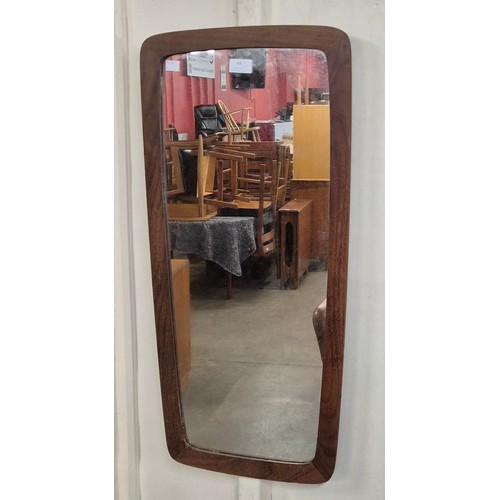 69 - A teak rectangular framed mirror