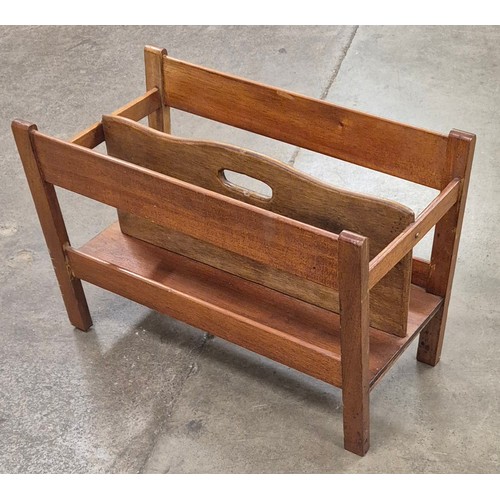 68 - A teak magazine rack