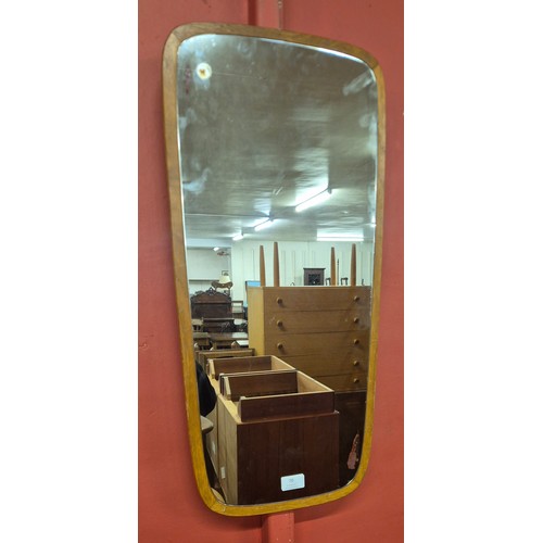 70 - A teak rectangular framed mirror