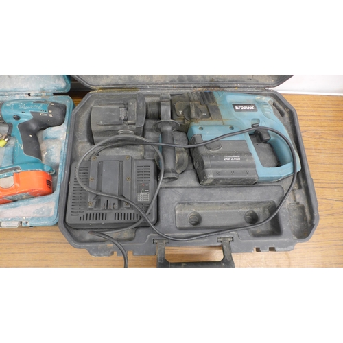 5011 - A Makita 8191D drill, a Westco WS3212K1 and a Erbauer ERF2675DS 24v breaker drill