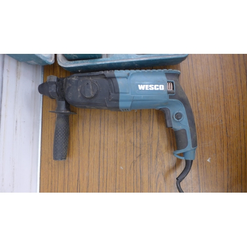 5011 - A Makita 8191D drill, a Westco WS3212K1 and a Erbauer ERF2675DS 24v breaker drill