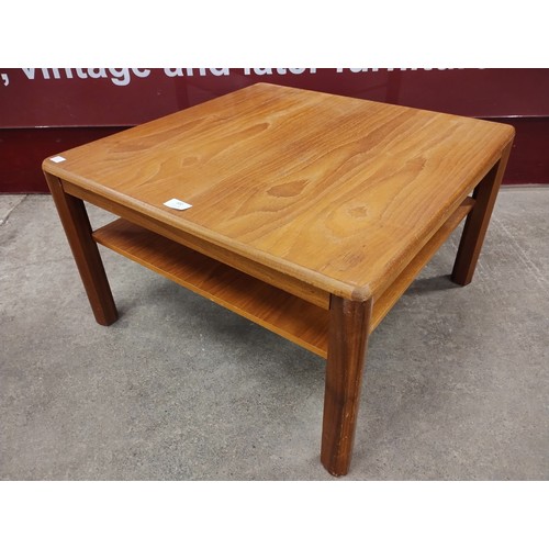 102 - A square teak coffee table