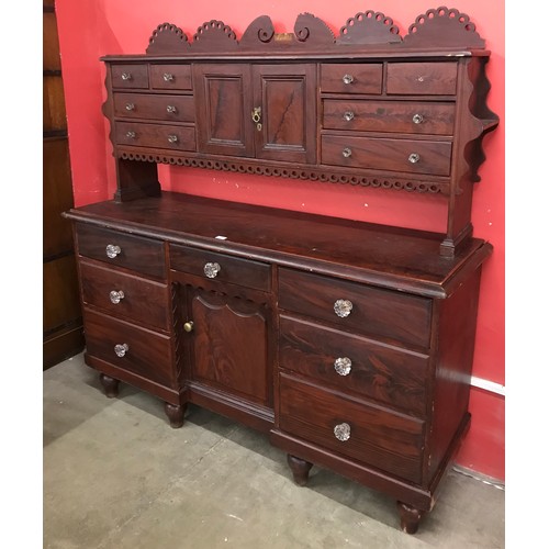 116 - A Victorian stained pine Lincolnshire dresser