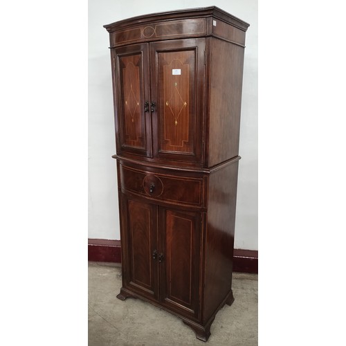 148 - An Edward VII inlaid mahogany side cabinet