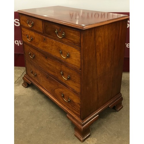 123 - A George III mahogany chest of drawers