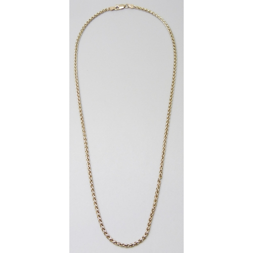 7075 - A 9ct gold necklace chain, 8.9g, 46cm