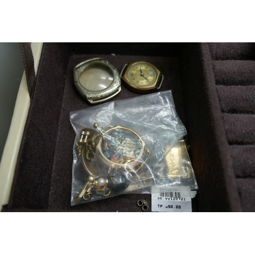 7171 - Vintage designer and other earrings and costume jewellery, with jewellery box