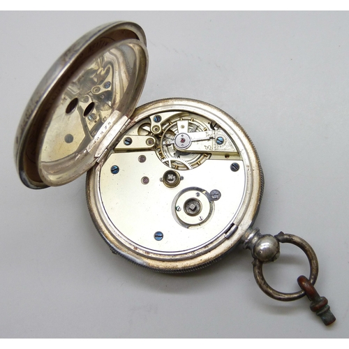 7183 - A Kay & Company, Worcester .935 silver cased pocket watch