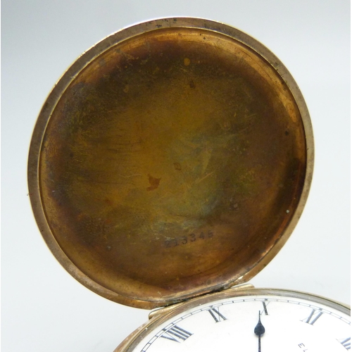 7187 - An Elgin full hunter pocket watch, Star Dennison case