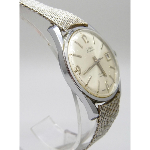 7188 - A Liga Automatic wristwatch with date aperture, 34mm including crown