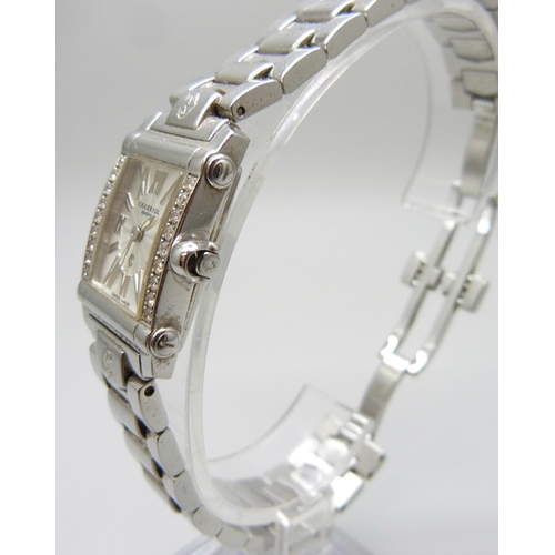 7200 - A Charriol Geneve diamond set wristwatch, 20mm including crown, boxed, lacking battery