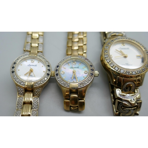 7205 - Three lady's Ingersoll Gems wristwatches