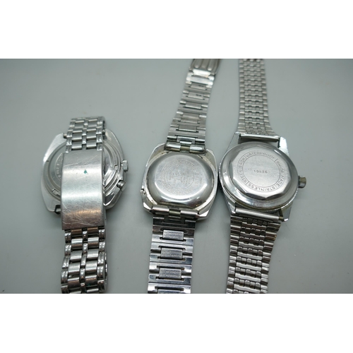 7209 - Two Seiko wristwatches including Bell-Matic, and a Tara diver's style wristwatch