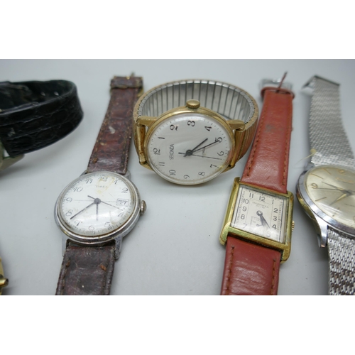 7210 - Eleven gentleman's wristwatches including Sekonda and Timex