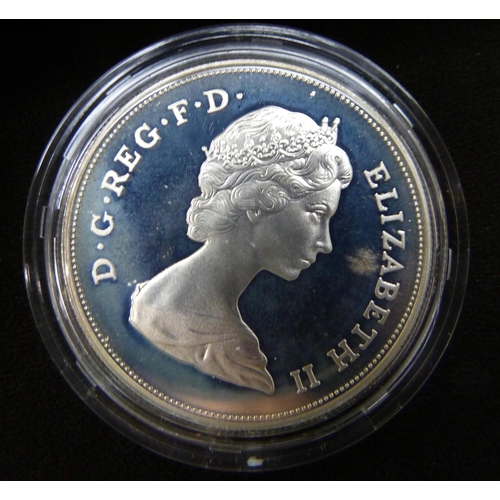 7216 - Two silver proof coins, The Queen Mother 80th Birthday commemorative crown and The Prince of Wales a... 