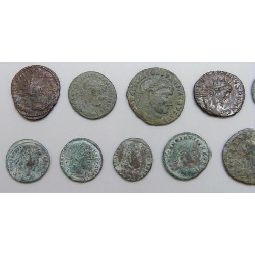 7218 - Ancient Roman coin collection, various denominations and emperors