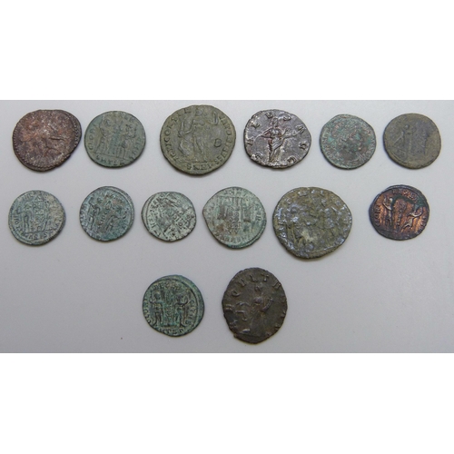 7218 - Ancient Roman coin collection, various denominations and emperors