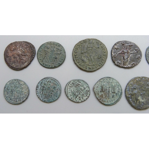 7218 - Ancient Roman coin collection, various denominations and emperors