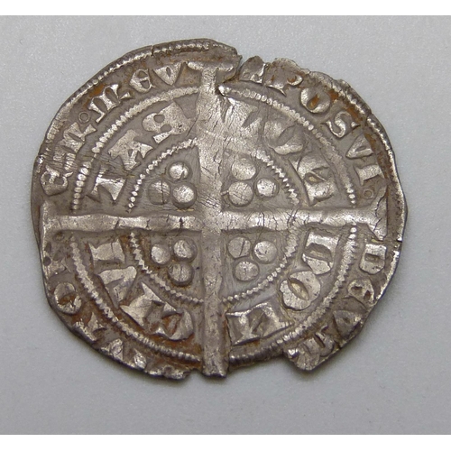 7222 - Coins; Edward III silver groat, 1327-1377