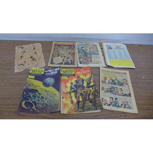 5088A - A collection of vintage comics and magazines featuring classics illustrated, Mysteries of Paris, The... 